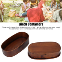 Food Storage Containers 2 Layer Japanese  Box Wooden Food Storage Containers for Kids Adults Hiking Climbing  School