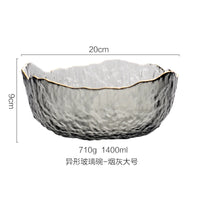 Glass Salad Bowl Clear Large Serving Bowl for Fruit Dessert Trifle Pasta Yogurt Ice Cream Mixing Bowl Kitchen Party