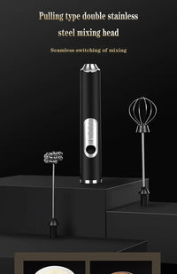 Cordless Home Kitchen Gadgets Electric Kitchens Accessories Milk Mixer Frother Mini Coffee Egg Beater Beating Tools Dining Bar