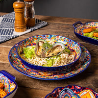 Ceramic Tableware Set Rice Bowl Serving Plate Creative Cutlery Soup Plate Noodle Handle Bowl Sauce Dish Steak Salad Fruit Plate