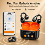 Smart Touchscreen Ear Clip Headphones Bluetooth 6.0 Wireless Earphones with App Control, 6 EQ Modes, 30H Playtime and Finder