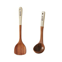 COOKER KING 4 In1 Cooking Tool Set Ebony Spatula and Spoon for Kitchen Use Kitchenware Exquisite Kitchen Tools Gift To Family