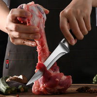 Kitchen Bone Removal Knife Kitchen Knife Made of Stainless Steel Sharp and Curved Blade with a Knife Sheath and Anti-Slip Handle