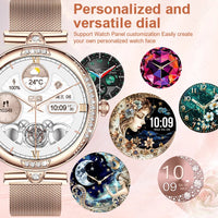 LIGE New Smart Watch Women Lady Gift 1.19 Inch AMOLED Full Touch Screen Sport Fitness Watches Bluetooth Call Digital Smartwatch