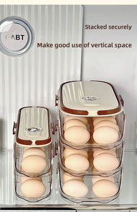Egg storage box, special food grade rolling fresh-keeping rack for refrigerator