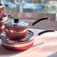 Stainless Steel 12pcs Cookware Set Thickened Double Bottom Polished Stock Pots Pans Casseroles - Wholesale Kitchenware