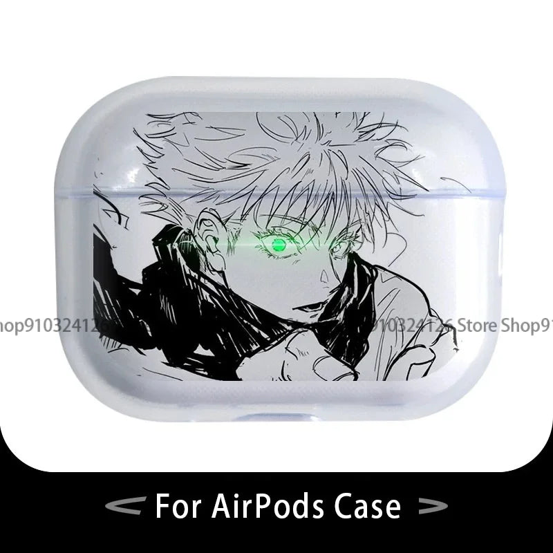 NEW Anime Jujutsu Kaisen GojoSatoru Earphone Case For AirPods 4 3 1 2 Gen Earphone Protecitve Case For AirPods Pro3, ,Pro Cover
