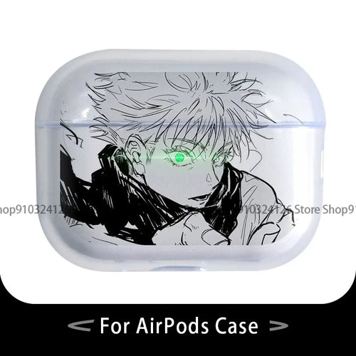 NEW Anime Jujutsu Kaisen GojoSatoru Earphone Case For AirPods 4 3 1 2 Gen Earphone Protecitve Case For AirPods Pro3, ,Pro Cover