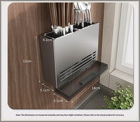 Wall Mount Kitchen Knife Holder Carbon Steel No Drill Space Saver Heavy Duty Multifunctional Household Kitchen Tidy Organizer