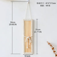 Bohemian with Hand Ceremony Woven Rope Wood Wall Decoration Simple Home Living Room Homestayings Kawaii Room Decor