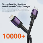 Toocki PD 27W USB C To iP Cable For iPhone 14 13 12 11 Pro XS Type C To Lightning Cable Data Wire Fast Charging Phone Data Wire