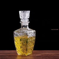 Creative Transparent Glass Whiskey Liquor Wine Drinks Decanter Crystal Spirits Bottle Wine Carafe For Bar Party Wedding Gifts