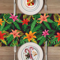 Hawaiian Garland Table Runner Hawaii Luau Tropical Party Decor Kids Favors Tableware ALOHA Summer Beach Birthday Party Supplies