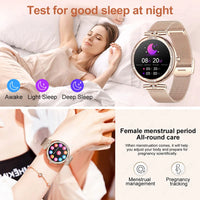 LIGE New Smart Watch Women Lady Gift 1.19 Inch AMOLED Full Touch Screen Sport Fitness Watches Bluetooth Call Digital Smartwatch