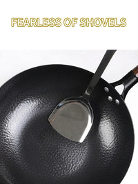 Pure Iron Wok Cast Iron Pan Non-coated Pot General Use for Gas and Induction Cooker 32cm Chinese Wok Cookware Pan