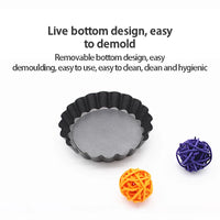 Baking Cake Molds Non-Stick Tart Quiche Pans Pan with Removable Bottom Pie Pizza Mould Cup Bakeware Kitchen Tool Accessories