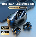 Wireless Headphones Bluetooth Headset With Mic Handsfree Noise Canceling Earphones Clip Ear Music Sports Gaming Earplug