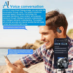 AI Translator Headphones 144 Languages Real Time Two-Way Translation Bluetooth Headset for Business Wireless Waterproof Earbuds