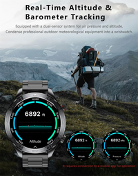 New GPS Track Smart Watch Men AMOLED Screen Outdoor Sports Fitness Heart Rate Compass IP68 Waterproof Bluetooth Call Smart Watch