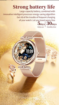 LIGE New Smart Watch Women Lady Gift 1.19 Inch AMOLED Full Touch Screen Sport Fitness Watches Bluetooth Call Digital Smartwatch
