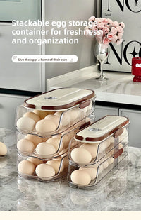 Egg storage box, special food grade rolling fresh-keeping rack for refrigerator