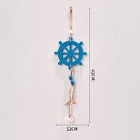 Mediterranean Style Decorative Ornaments Artistic Home Background Kindergarten Wall Hanging Lighthouse Sailboat Wooden Crafts