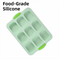 Bakeware 9 Grids Silicone Cake Mold Silicone Non-Stick Bread Baking Form Non-slip Reusable Silicone Baking Pan Baking Tool