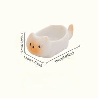 Ceramic Cat-Shaped Mini Dipping Plate Side Dish Small Bowl Home Diningware Kitchen Table Decorative Cat Bowl