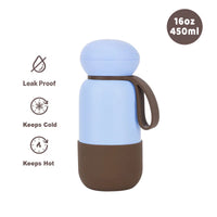 450ml Thermal Water Bottle With Handle For Students,Double-layer Stainless Steel Vacuum Drinkware,Gifts,Camping Thermos Cup/Mug