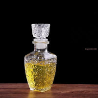 Creative Transparent Glass Whiskey Liquor Wine Drinks Decanter Crystal Spirits Bottle Wine Carafe For Bar Party Wedding Gifts