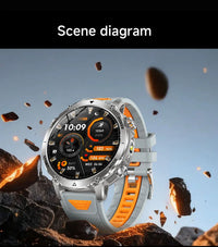 Newly Durable 1400mAh Large Battery Smart Watch Men 1.7" HD Screen IP68K Waterproof LED Flashlight Sports BT Call Smart Bracele