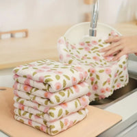 15 Pack of Coral Fleece Cleaning Towels, Suitable for Kitchen, Bathroom, Glass and Car Washing — Super Absorbent, Quick-Drying,