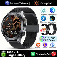 New GPS Track Smart Watch Men AMOLED Screen Outdoor Sports Fitness Heart Rate Compass IP68 Waterproof Bluetooth Call Smart Watch