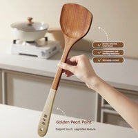 COOKER KING 4 In1 Cooking Tool Set Ebony Spatula and Spoon for Kitchen Use Kitchenware Exquisite Kitchen Tools Gift To Family
