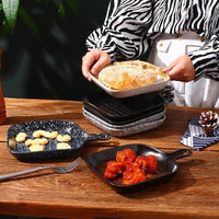 Ceramic tableware wholesale Ceramic tableware  High value Western food plate Baking Handle  Porcelain  Square plate Dinner plate