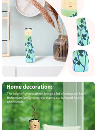 Bohemian Family Face Vase Handmade Resin Dried Flowers Home Decor Vase Crafts Bathroom Bookshelf Living Room Decoration