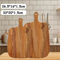 Kitchen Wooden Cutting Board with Handle Food Safe Cutting Board for Fruits Vegetables Cheese Bread Fish Desserts Serving Board