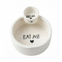 Ceramic Dip Bowl, French Fries Bowl with Small Plate, Heat-resistant Tableware, Household Snack Plate, Kitchen Tableware