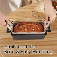 Silicone Bread Loaf Pan for 22.86x12.7 cm Baking Pans - Food Grade, Non-Stick, Easy to Clean, High-Temperature Resistant