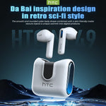 HTC NE49 Earphones Bluetooth V6.0 Noise Reduction TWS Sports Wireless Headphones with Mic Long Life