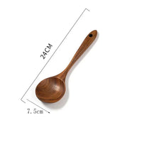 Kitchen set tools, Thai teak, natural wood cutlery spoon, rice strainer spoon, spoon, cooking spoon
