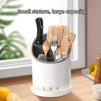 1 Pc Plastic Tableware Storage Rack Storage Chopsticks Knife Spoon Fork Drain Hole with Tray Household Drainage Rack