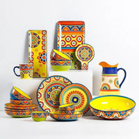 1pcs Ceramic Tableware Bohemian Flat Dinner Plate Western Steak Salad Dessert Cake Plate Shallow Dish Dessert Kitchen Dinnerware