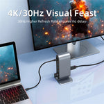USB C 3.0 HUB Type C to Multi 4K HDMI Monitor Video Converter RJ45 Ethernet VGA PD Power Adapter Docking Station Laptop Splitter