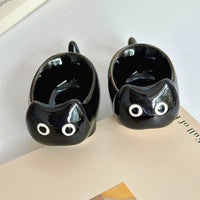 Ceramic Cat-Shaped Mini Dipping Plate Side Dish Small Bowl Home Diningware Kitchen Table Decorative Cat Bowl