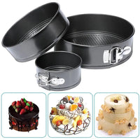1Pc 12/16/20/24/28cm Carbon Steel Baking Mould with Removable Bottom Non Stick Leakproof Cake Baking Pan Durable Cake Mould