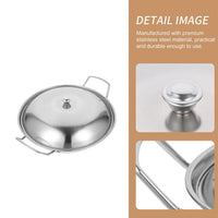 1Set Stainless Steel Cooking Pan Double Handle Hot Pot Kitchen Cookware Multipurpose Reusable Daily Use Wok Smooth Surface Easy