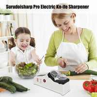 Kitchen Electric Knife Sharpener Rechargeable Professional Cutter Sharpener Fully Automatic Electric Sharpening Tool for Home