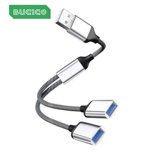 Multi USB C/A to USB A 2.0 HUB Dual Port Splitter Adapter OTG for Laptop Computer Printer Charging Data Transfer Extension Cable