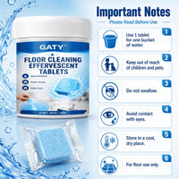 Floor Cleaning Effervescent Tablets, Deep Cleans Grease & Dust, Kitchen, Bathroom, Living Room, Easy Dissolve, Fresh Home